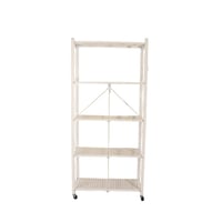 وحدة رفوف معدن للتخزين 5 ادوار بعجلات قابلة للطي -...