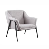 كرسي مفرد بوكليه مودرن - رمادي