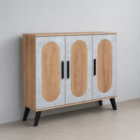 خزانة أحذية خشب ماليزي 5 أدوار 3 أبواب – خشبي مع ر...