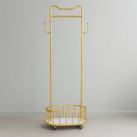 استاند ملابس متحرك 176 سم ذهبي مع عجلات قابل للنقل