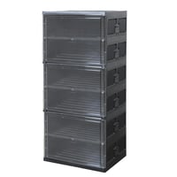 جزامة احذية بلاستيك بغطاء 6 ادوار - اسود