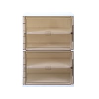 جزامه بلاستيك 4 مستويات لتخزين الأحذية مع غطاء - ا...