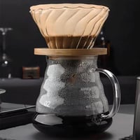 إبريق زجاج لتقديم القهوة المقطرة مع كوب فلتر - زجا...