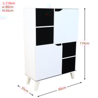 وحدة تخزين ادراج 4 دور خشب ماليزي بابين لون ابيض و...