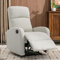 كرسي إسترخاء قماش بتصميم مودرن لون بيج فاتح