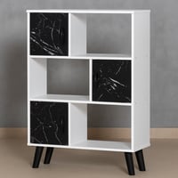 خزانة تنظيم كتب خشب ماليزي مقسمة ثلاث أرفف مع ادرا...