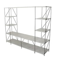 وحدة تلفزيون خشب ماليزي 3 أدوار لون رمادي