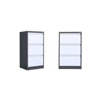 خزانة حديد 3 ادراج - ابيض ورمادي