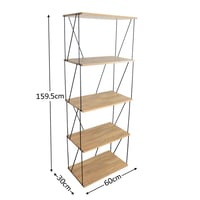 وحدة رفوف خشب ماليزي 5 ادوار متعددة الإستخدام , لو...