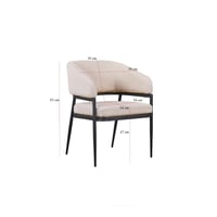 كرسي قماش مفرد - بيج