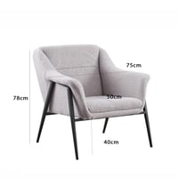 كرسي مفرد بوكليه مودرن - رمادي