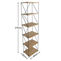 استاند رفوف 6 دور خشب ماليزي , قاعدة معدن ثابتة لو...