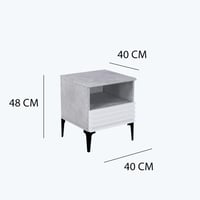 كومودينو درج ورف - رمادي