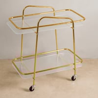 عربة خدمة متحركة دورين - ذهبي