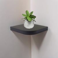 رفوف جدارية زاوية خشبية لون اسود مقاس 29*29 سم A_1...