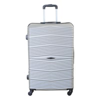 شنط سفر طقم 3 قطع نيو ترافيل بعجلات دوارة - فضي