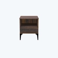 كومودينو درج ورف - خشبي وبني