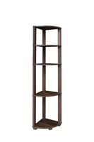 وحدة تخزين رفوف زاوية - بني