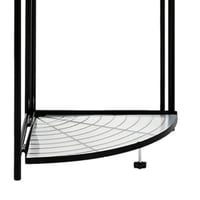 رفوف تنظيم معدن زاوية 5 أدوار لون اسود