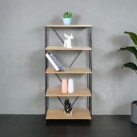 وحدة رفوف خشب ماليزي 5 ادوار متعددة الإستخدام خشبي