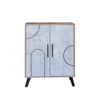 خزانة أحذية بابين 4 أرفف من خشب ماليزي – بني ورماد...