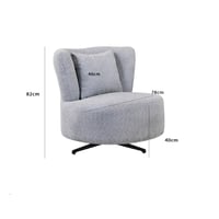 كرسي بوكليه دوار - رمادي