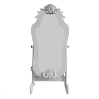 دولاب اكسسوار ابيض مع مرآة بتصميم جميل