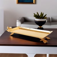 صينية تقديم أنيقة باللون الذهبي - F-02-03