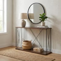 طاولة كونسول مداخل البيت خشب ماليزي لون بني