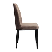 طاولة طعام خشب مع 4 كراسي قماش - بني فاخر | منزلي