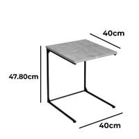 طاولات قهوة متداخلة خشب ماليزي - 5 قطع رمادي فاتح