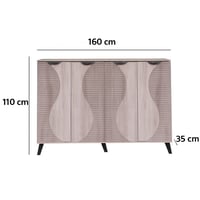 دولاب احذية خشبي 4 أبواب 2 اقسام 5 أدوار - صناعة م...