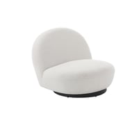 كرسي مودرن بوكليه مفرد - ابيض