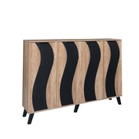 خزانة أحذية 4 أبواب خشب ماليزي 160 سم – لون خشبي م...