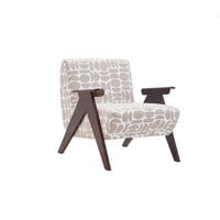 كرسي مفرد قماش بوليستر - بيج