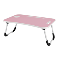 طاولة دراسة ولابتوب قابلة للطي – لون وردي