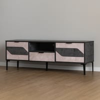 طاولة تلفزيون مستطيلة 160 سم خشب ماليزي 3 أدراج تخ...