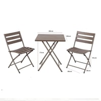 جلسة خارجية - طقم طاولة مع 2 كراسي قابلة للطي- رما...