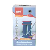 ممسحة الأرض يدوية مسطحة مع دلو تنظيف