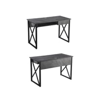 طاولة مكتب خشب مع درج تخزين مقاس 100 سم - رمادي