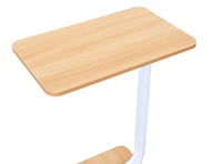 طاولة جانبية مستطيلة - خشبي وأبيض