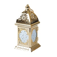 فانوس رمضاني جميل لون ذهبي مع إضاءة LED