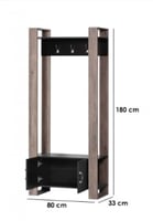 ستاند مدخل المنزل خشب ماليزي - استاند تعليق مع درج...