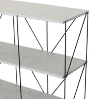 وحدة رفوف خشب ماليزي 4 ادوار متعددة الإستخدام رماد...