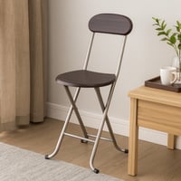 كرسي جلوس قابل للطي مع مسند ظهر – لون بني