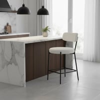 كرسي بار بوكليه ابيض - 95 سم