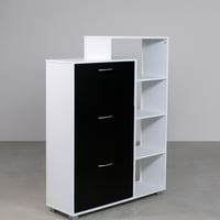 خزانة تنظيم الأحذية من الخشب الماليزي 3 أدوار مع أ...