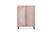 خزانة أحذية بابين ماليزي - بيج ورمادي