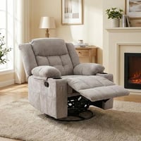 كرسي استرخاء هزاز دوار - رمادي فاتح