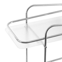 عربة خدمة متحركة دورين - فضي